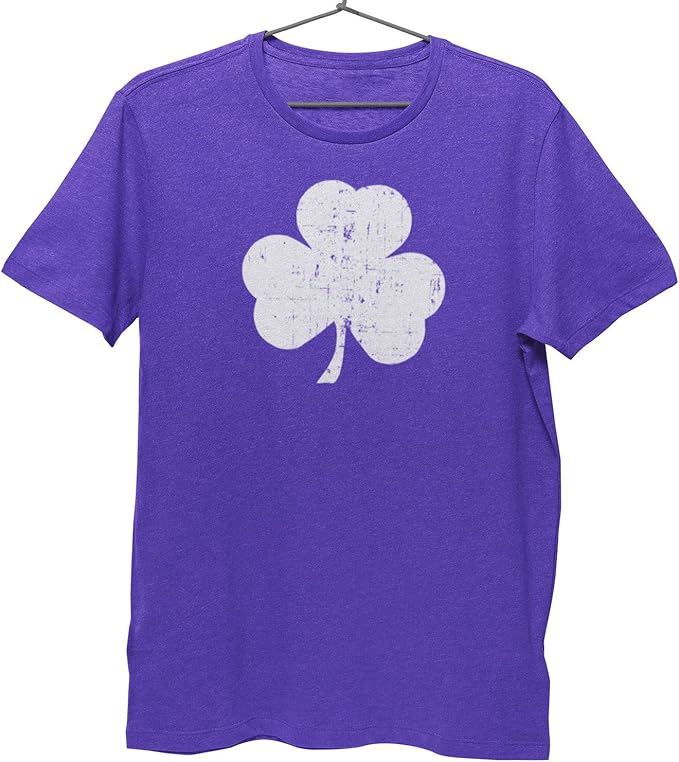 usa 丝网印花深灰色爱尔兰做旧三叶草 t 恤圣帕特里克节男士爱尔兰