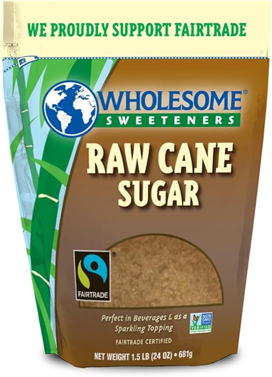 wholesome sweeteners raw cane sugar, 24 oz. (pack of 6) : 亚马逊