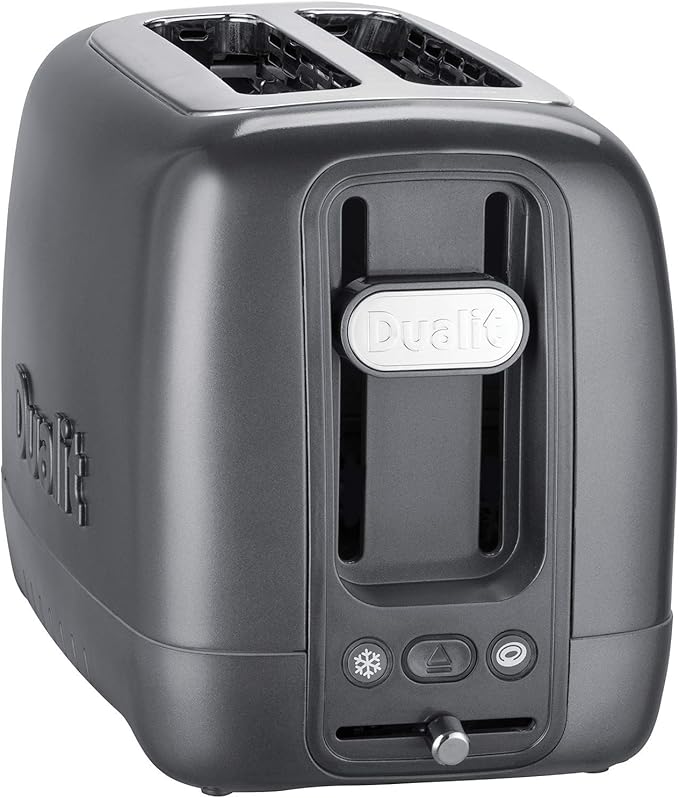 dualit 2 slice domus 烤面包机 | 灰色 | 适用于大型面包切片的超长
