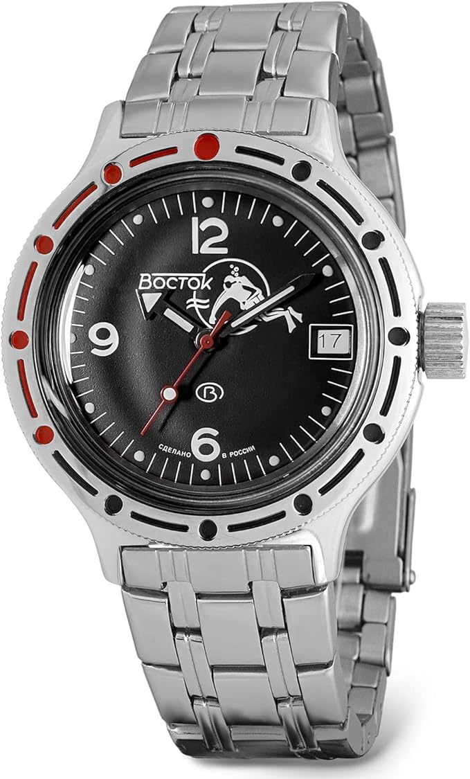 vostok | 水肺花双栖自动上弦俄罗斯军事潜水员腕表 | wr 200 米