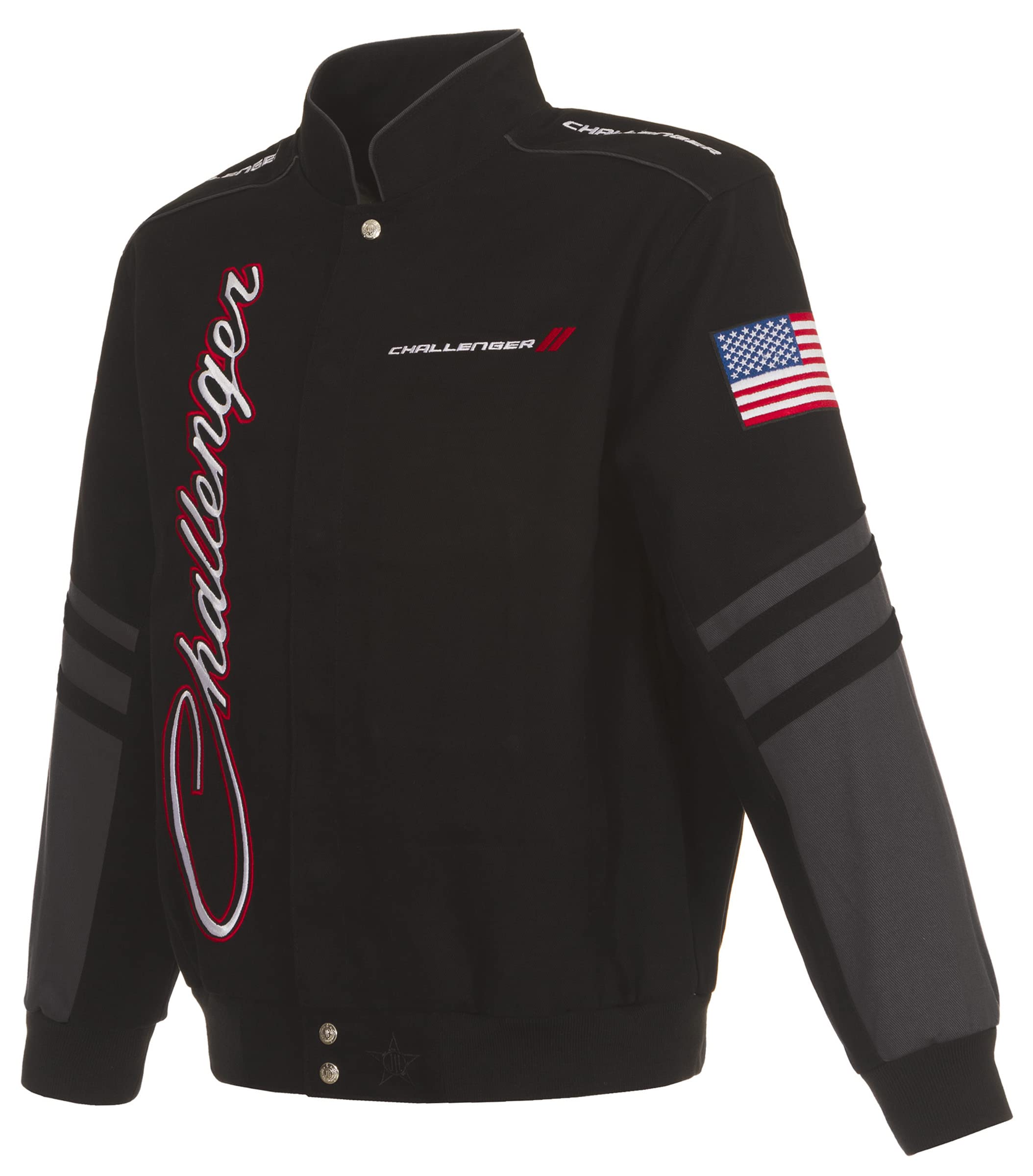 JH DESIGN GROUP Men's Dodge Challenger jacket Embroidered classic twill jacket