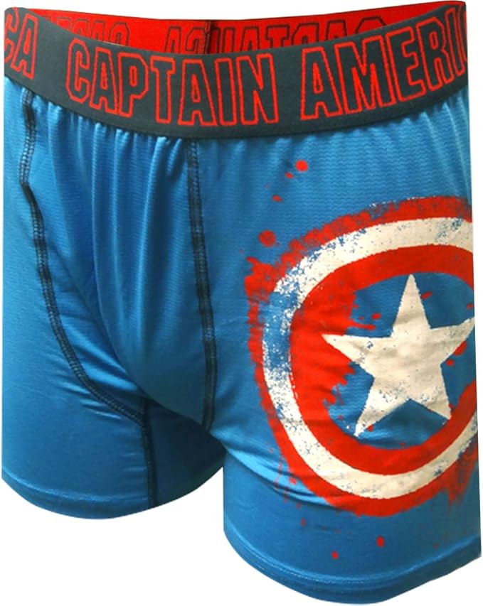 marvel 漫画复仇者联盟美国队长平角内裤, robin 蓝, 小号