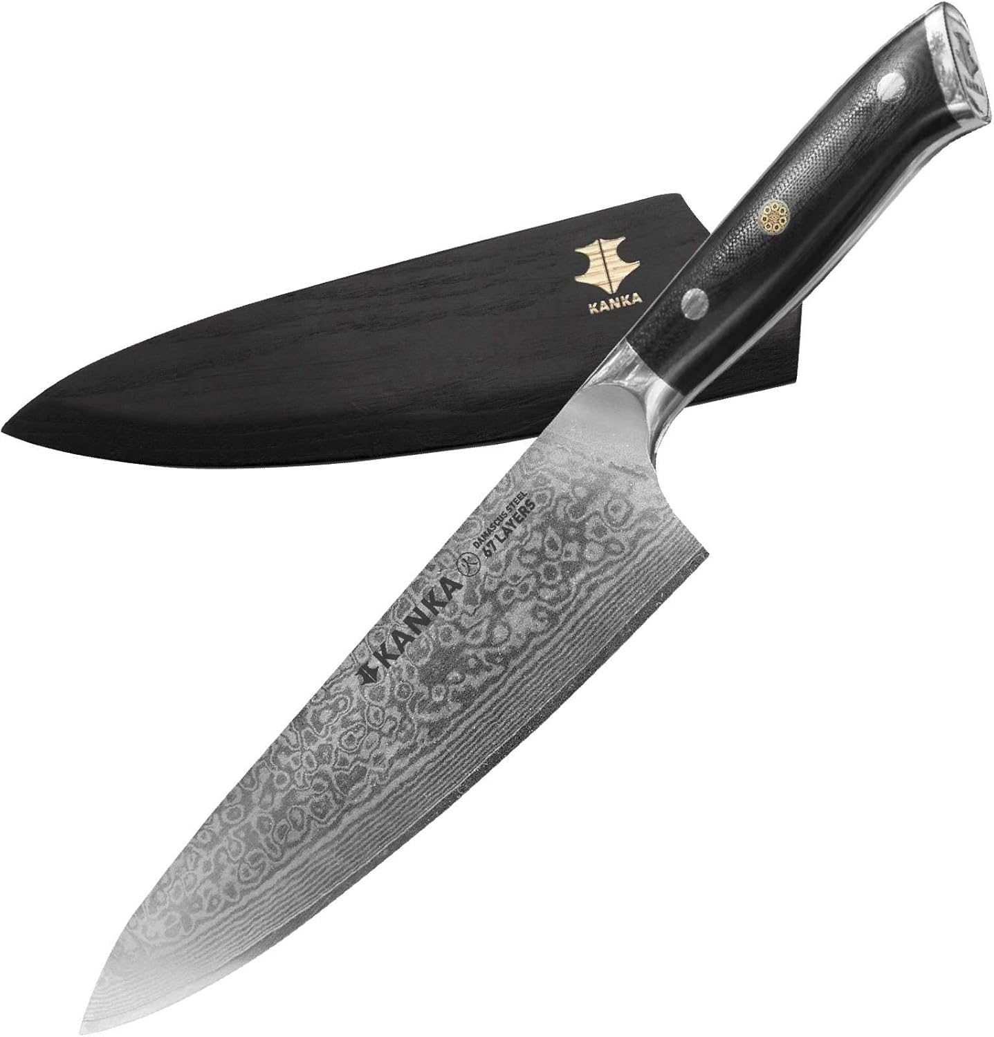 8 英寸专业大马士革厨师刀. 67 层. 日本 vg10 钢材,带 10cr 核心.