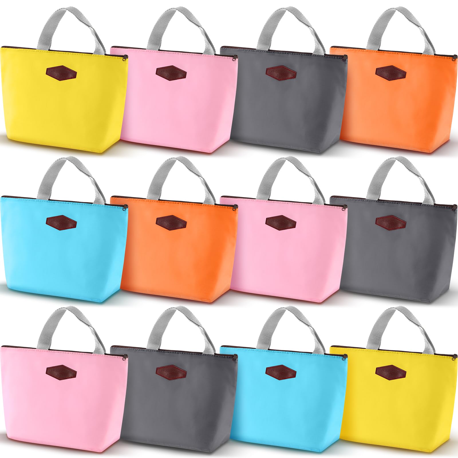 Chunful Insulated Lunch bag Aesthetic Lunch bag Lunch Tote Loose zipper insulated leakproof lunch bag or Ladies Men Office Work School Picnic Beach Fishing (Bright colors, pieces)