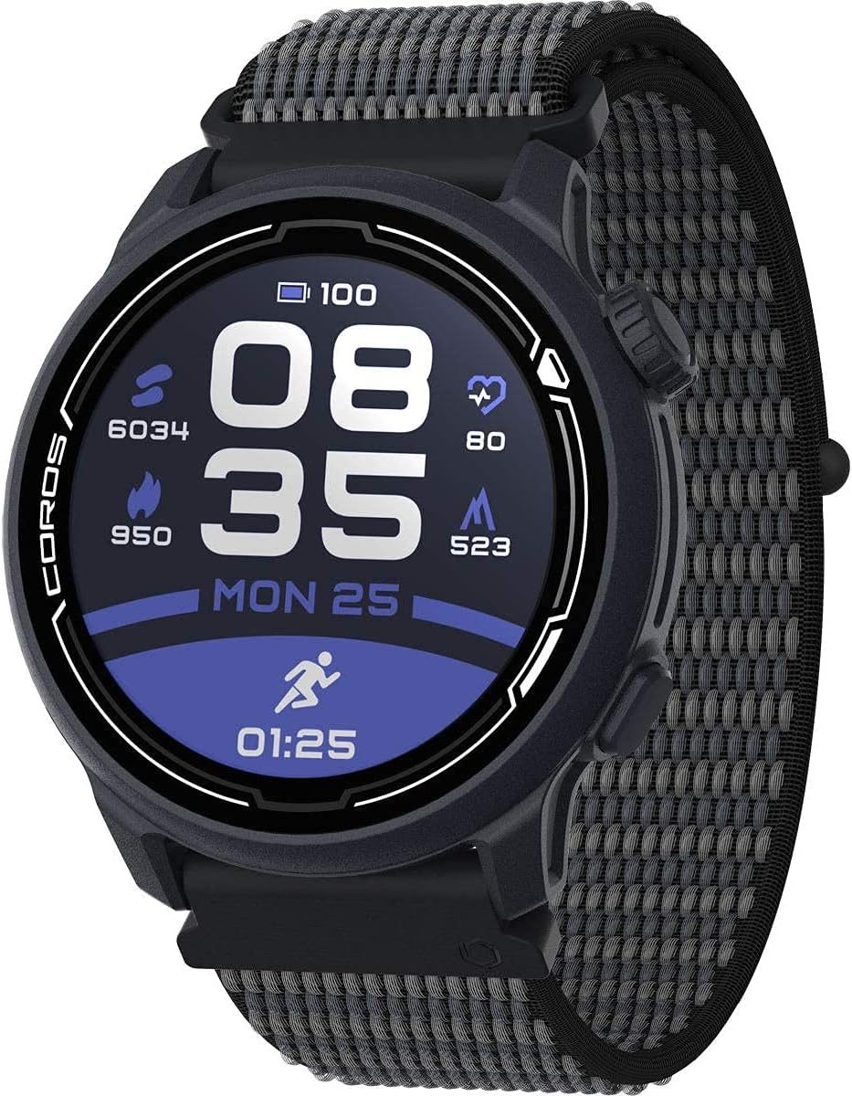 Coros Pace 2 高级gps 运动手表 带尼龙或硅胶表带 心率监测器 30小时全gps电池 气压计 Ant 和ble 连接 Strava Stryd 和训练峰值 蓝 尼龙表带 亚马逊中国 运动户外休闲