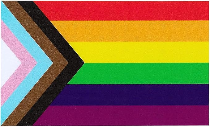 progress pride flag lgbtq 贴花 - lgbt 平等*女*双性恋支持彩虹贴纸
