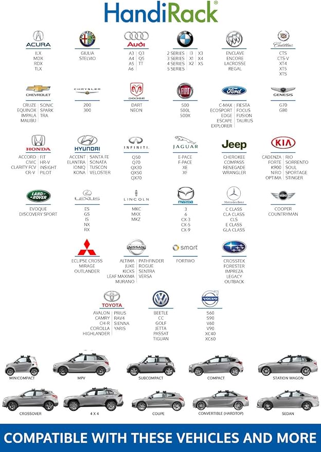 Handirack 通用充气车顶行李架 黑色 屋顶货运箱 适合大多数汽车和suvs 运动户外休闲 亚马逊中国