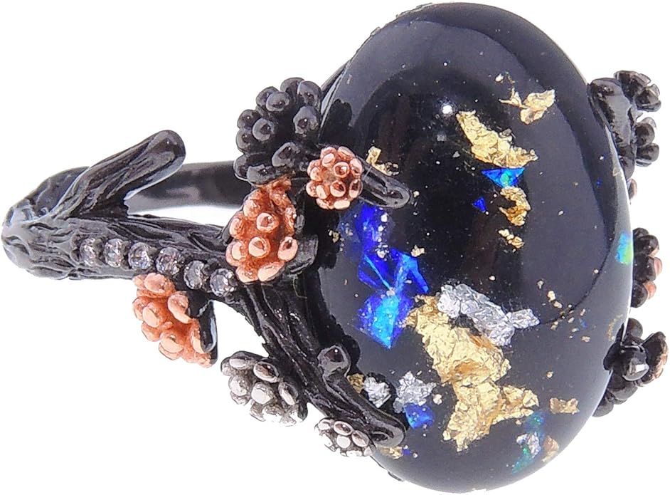 ginger lyne 系列 henrietta 树枝花模拟火蛋白石戒指儿童女士精灵