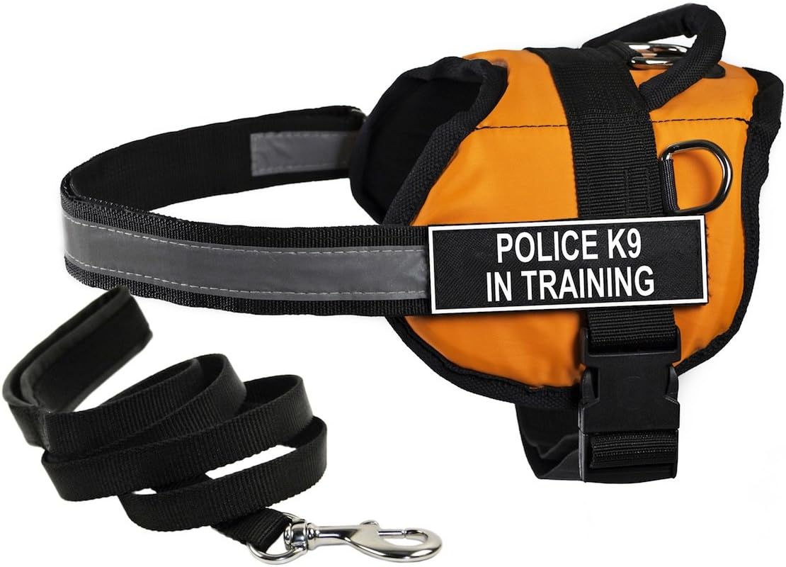 dean & tylers dt works 橙色"police k9 in training "胸背带,xxs