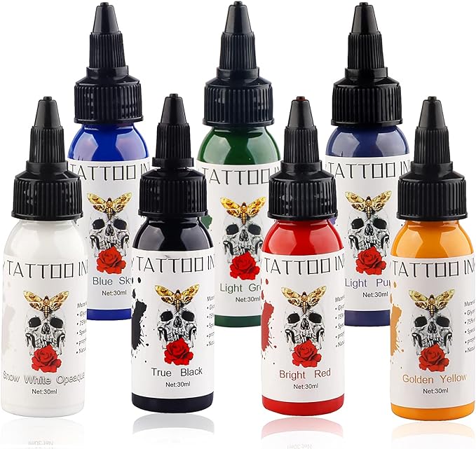 7 色纹身墨水套装 1 盎司(约 28.