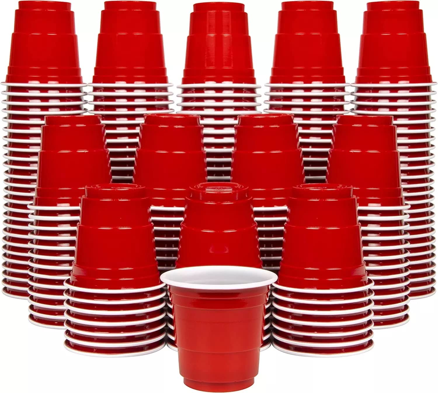 100 party cups 16 oz (about 453.6 g) Disposable plastic cups suitable for birthday parties bachelorette parties Camping outdoor indoor activities Drinking cups (2 packs of 50 cups 16 oz (about 473.2 m