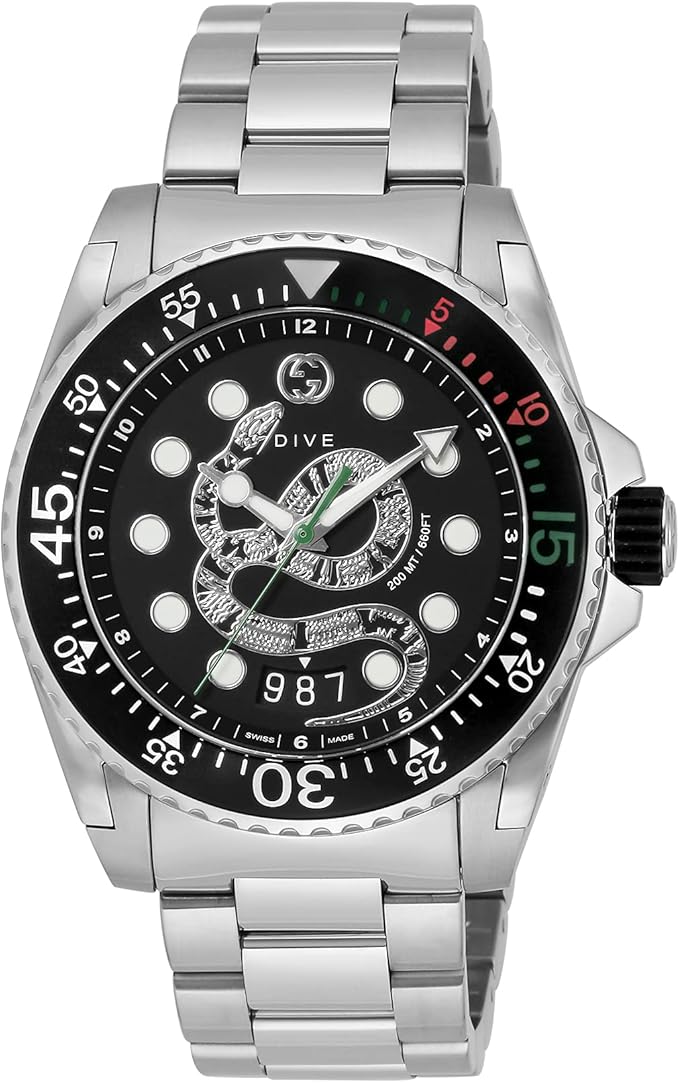 古驰腕表diveya136218男士银色