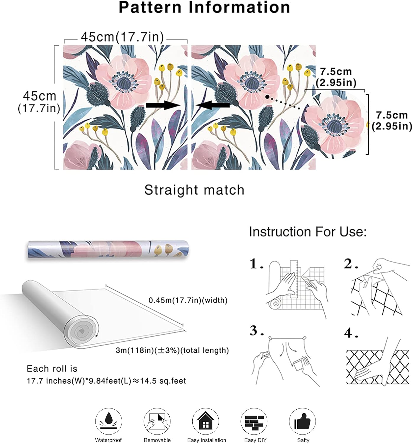 Haokhome 花卉即剥即贴墙纸可移除粉色 蓝色 黄色乙烯基自粘搁板内衬17 75 英寸x 10 英尺 Haokhome 价格报价图片 亚马逊中国 Haokhome 花卉即剥即贴墙纸可移除粉色 蓝色 黄色乙烯基自粘搁板内衬17 75 英寸x 10 英尺 Haokhome 价格报价图片 亚马逊中国