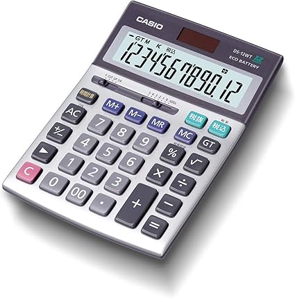 カシオ本格実務電卓デスクタイプ12桁ds 12wt N 亚马逊中国 办公用品