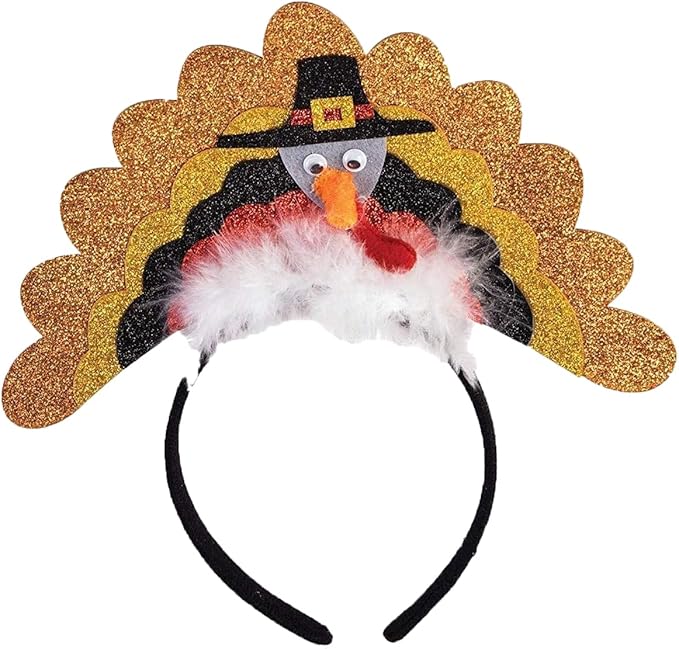 anlaey 火鸡帽感恩节烤毛绒派对服装帽子成人儿童礼品
