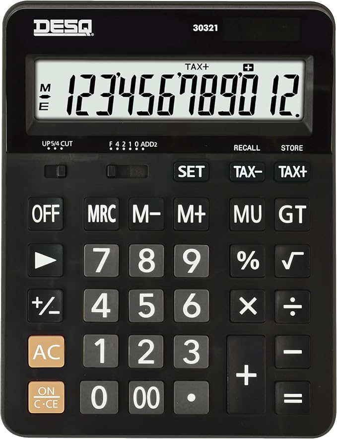 desq 台式计算器 | 12位数显示屏 | xlarge | 增值税