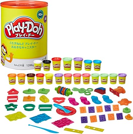 Play Doh 大罐个小麦粘土和45种道具套装b43 Hasbro キャニスター 玩具 亚马逊中国