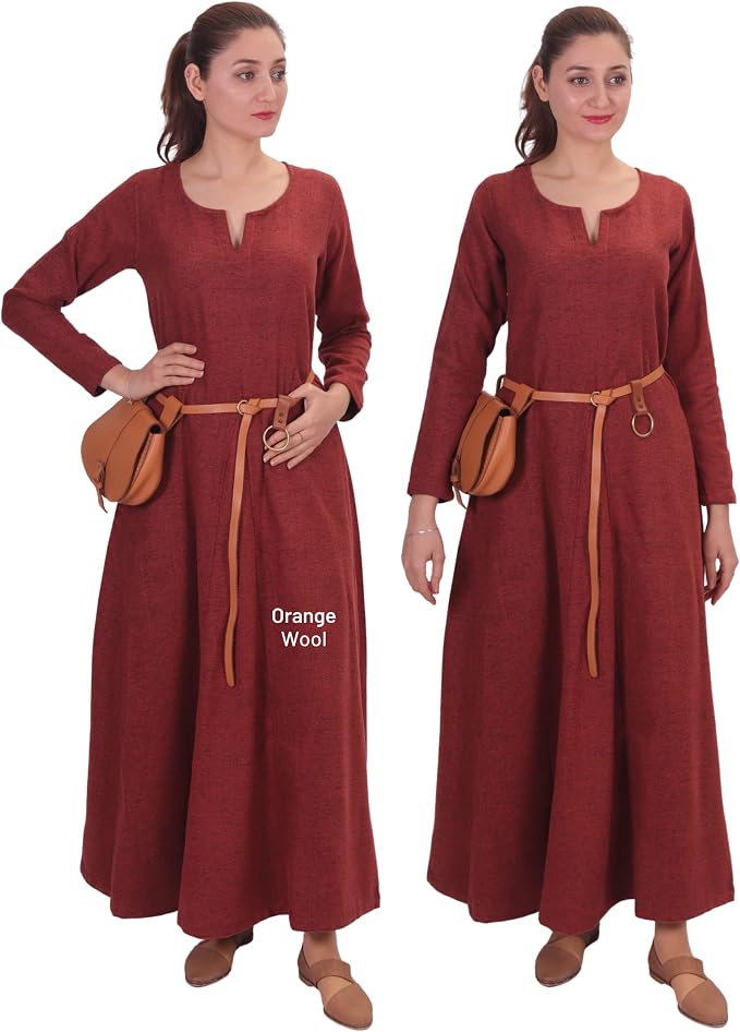 wilma 中世纪 viking 羊毛连衣裙 calvina 服装 - 土耳其制造