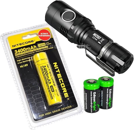 Nitecore Mh20gt Cree Led 1000 流明395 码光束usb 充电式手电筒 Nitecore Nl189 18650 3400mah 可充电锂离子电池 Usb 线套 2 X Edisonbright Cr123a 电池组 Edisonbright 价格报价图片 亚马逊中国