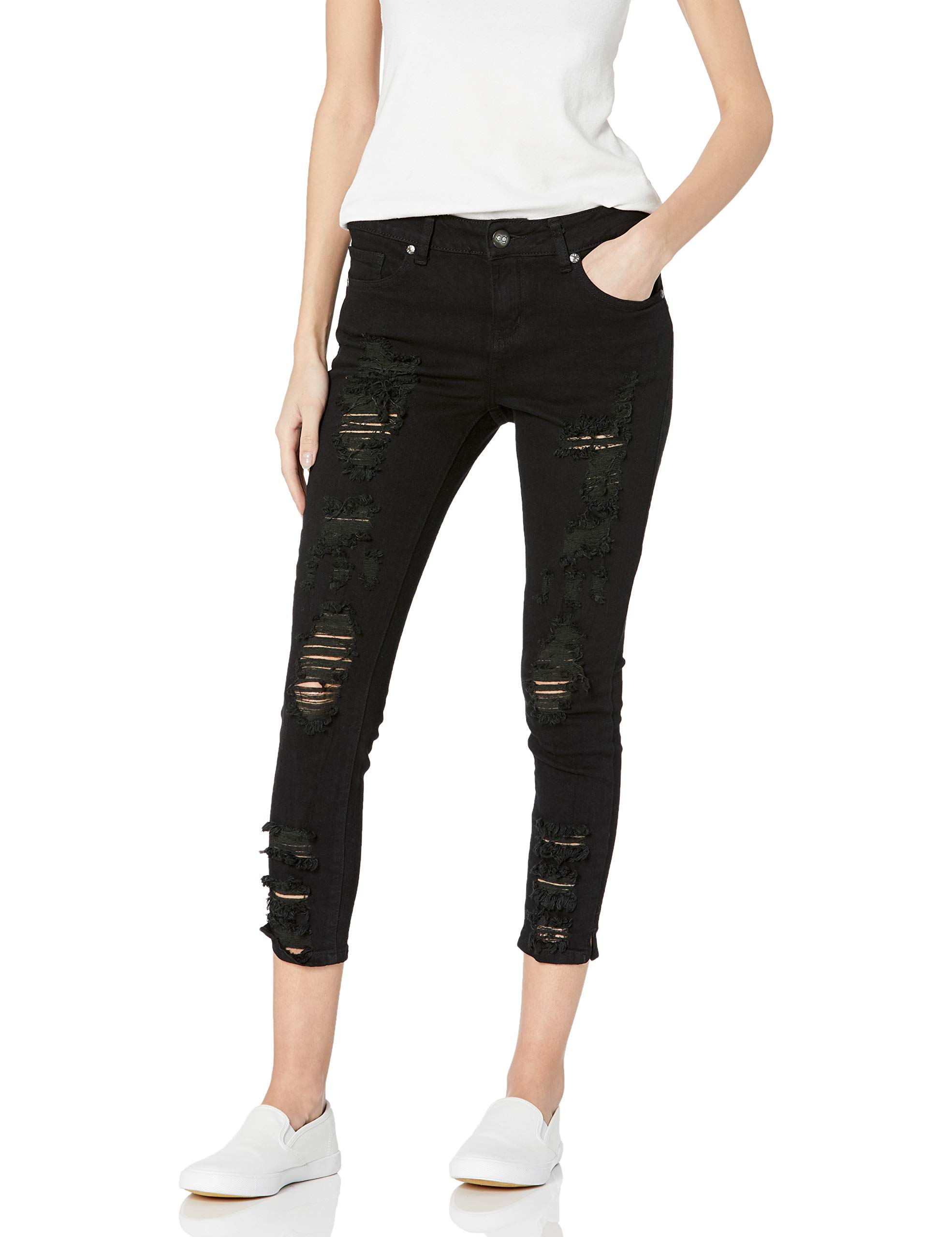 Cute mid-waist waist hole to do old hole slim teenage