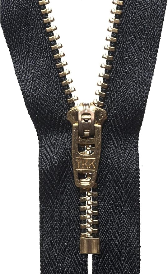 ykk 半自动锁拉链,编号 580 黑色,13 厘米长