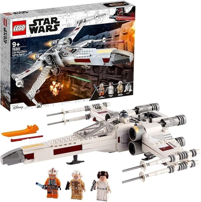 lego 乐高 75301 星球大战卢克天行者 x 翼战斗机玩具,带莉亚公主和