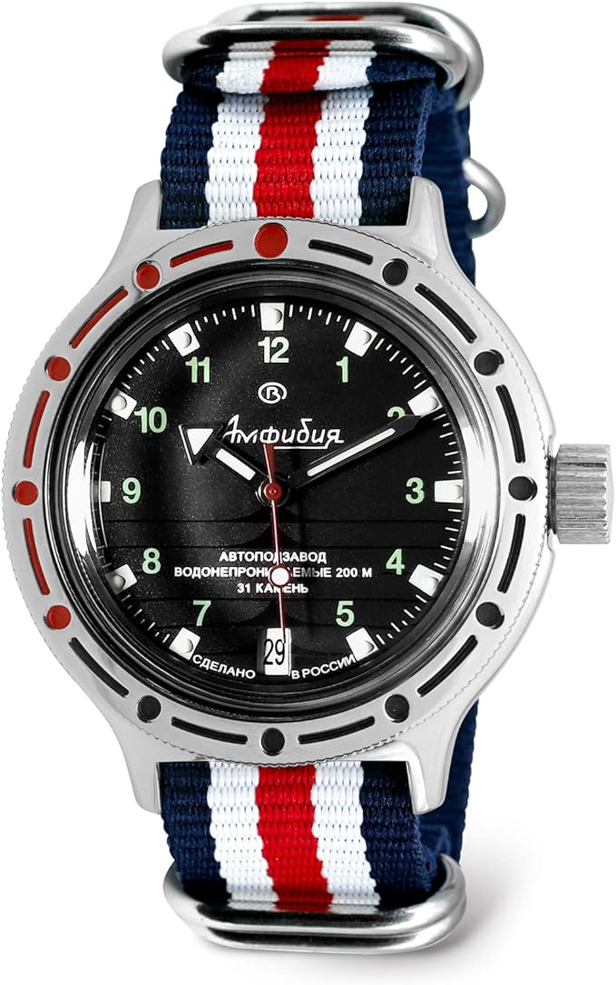 vostok | 经典两栖自动上链俄罗斯潜水员腕表 | wr 200 米 | 两栖动物