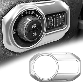 kujunpao 汽车车头灯控制面板贴纸框架装饰盖装饰适用于吉普牧马人 jl