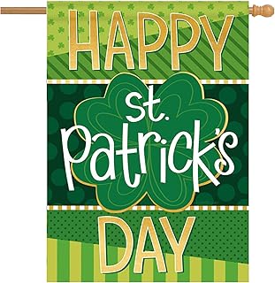 zuext happy st. patrick day house flag 71.12 x 101.