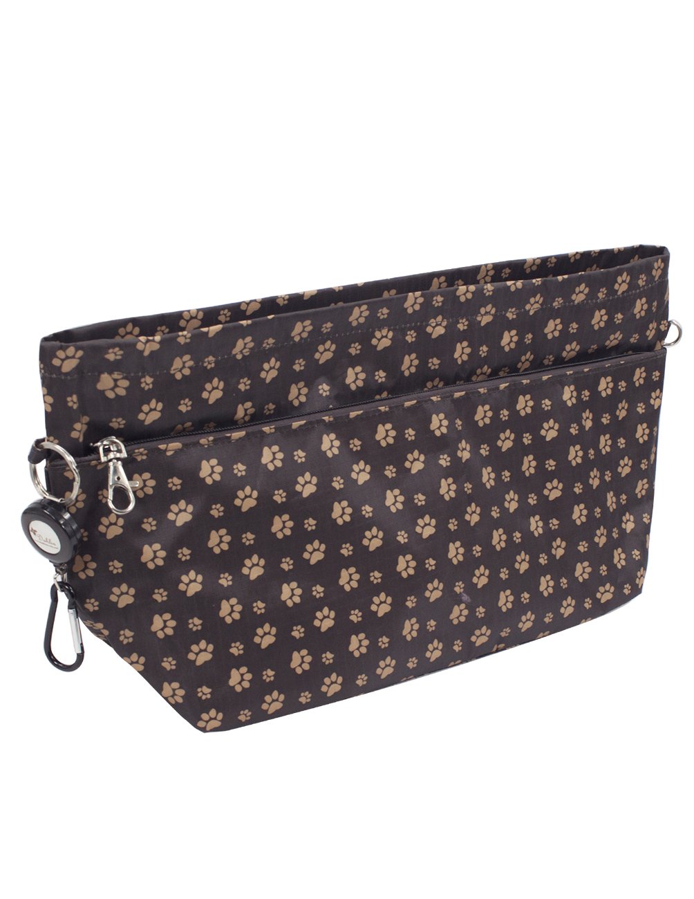Dahlia Purse Organizer - Easy to fit into tote bag Dog Paw Print One Size