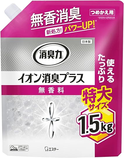消臭力clear Beads 离子消臭 剂房间特大替换装无香料1500克 亚马逊中国 个护健康