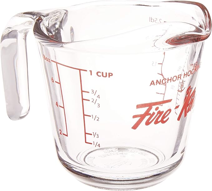 anchor hocking 1-cup fire king measuring cup