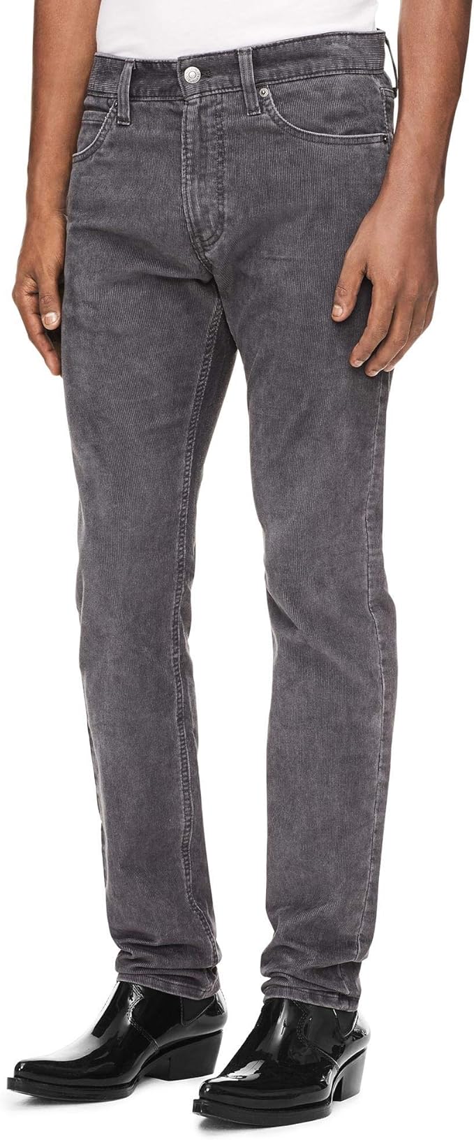 calvin klein 男士5口袋棉质弹力斜纹牛仔裤