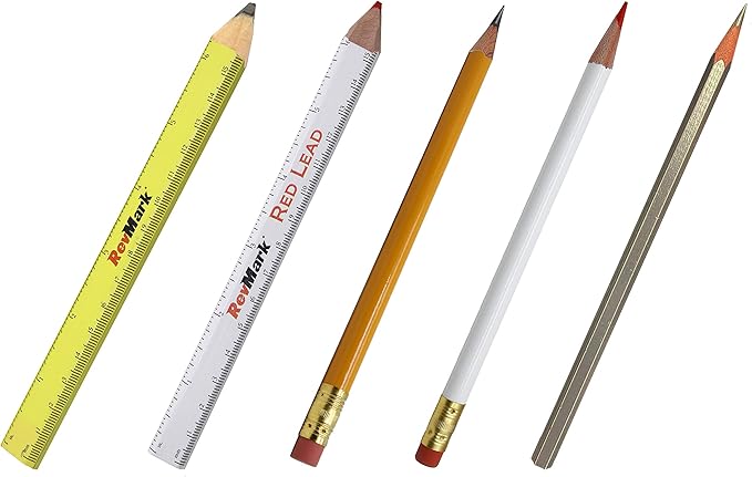 revmark 美国制造铅笔分类 25 件装 – 10 件木匠(5 个黑色铅,5 个