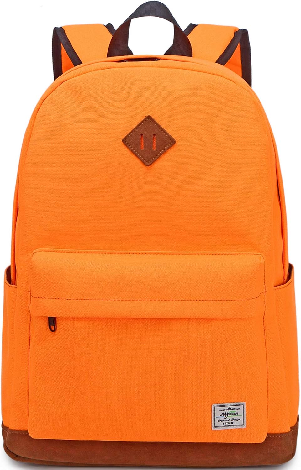 mygreen 背包女孩儿童书包儿童书包女士休闲背包 橙色 大