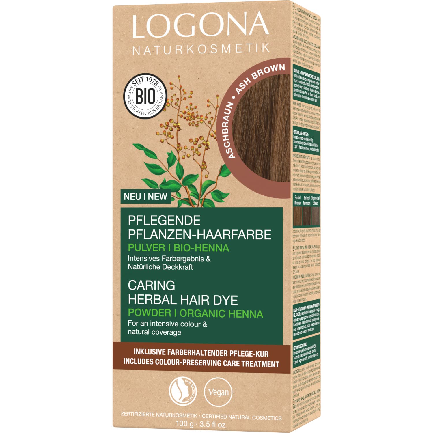 Logona Natural Cosmetic Nourish Plant * Powder grayish brown