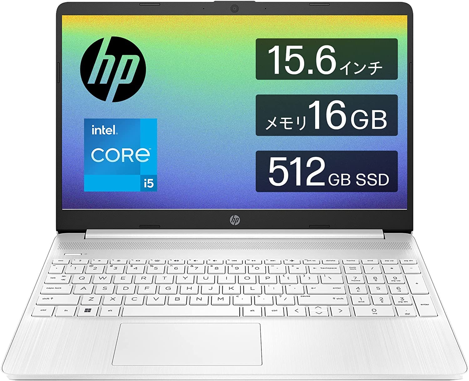 HP HP Laptop HP 15s-fq5000 15.6-inch Intel Core i5-1235U 16GB RAM 512GB SSD Full HD Windows11 Pure White (Model :6F8T7PA-AAAA)