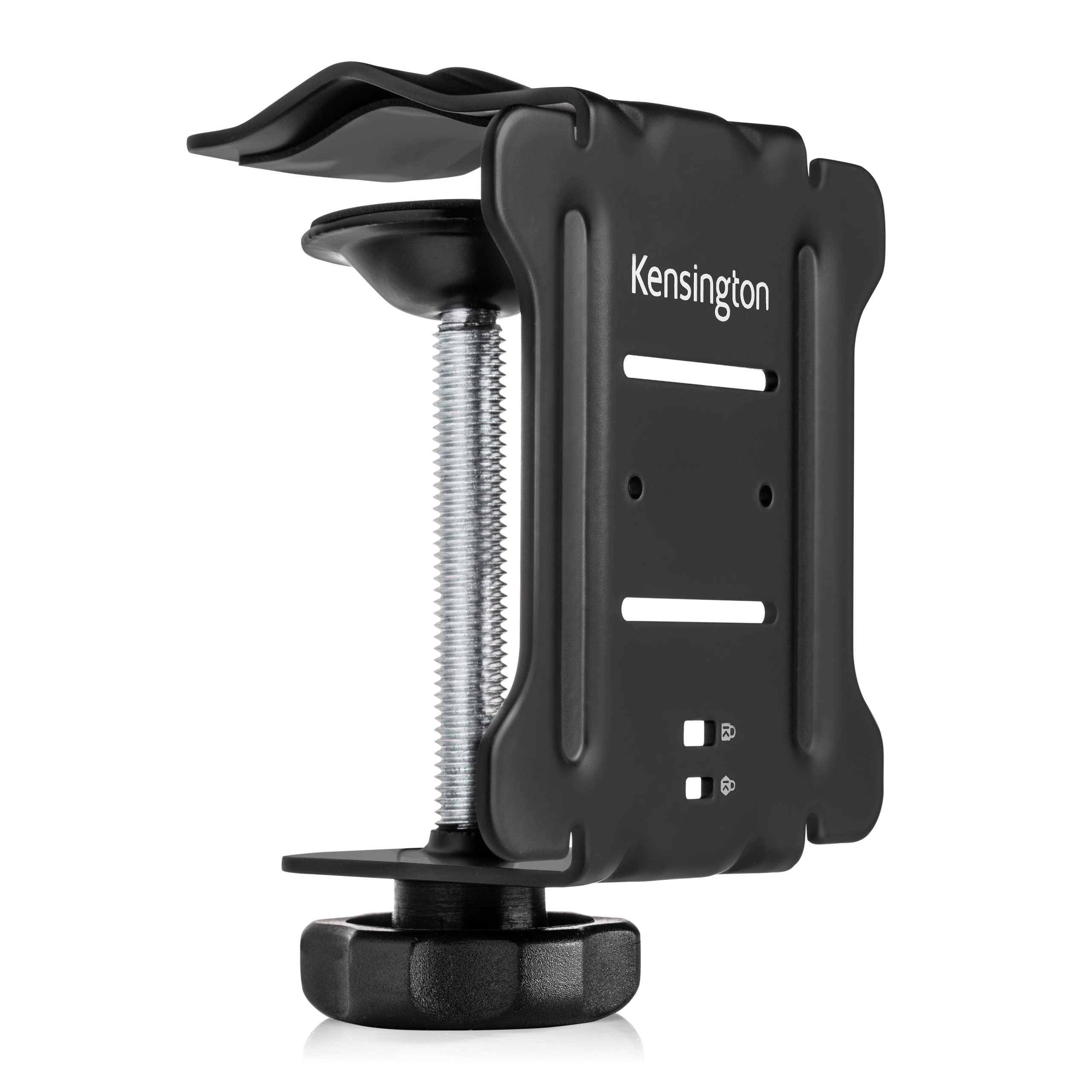 Kensington Base mounting bracket K34050WW, a bracket for a desktop or monitor arm, used to install compatible Kensington bases, including SD4700P, SD4800P, SD2400T and SD3650, black
