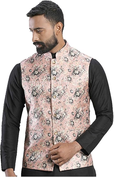 elina fashion 男式印度尼赫鲁夹克 || 印花 bandhgal