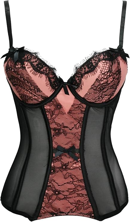 bslingerie 女式性感缎面紧身胸衣束腰内衣