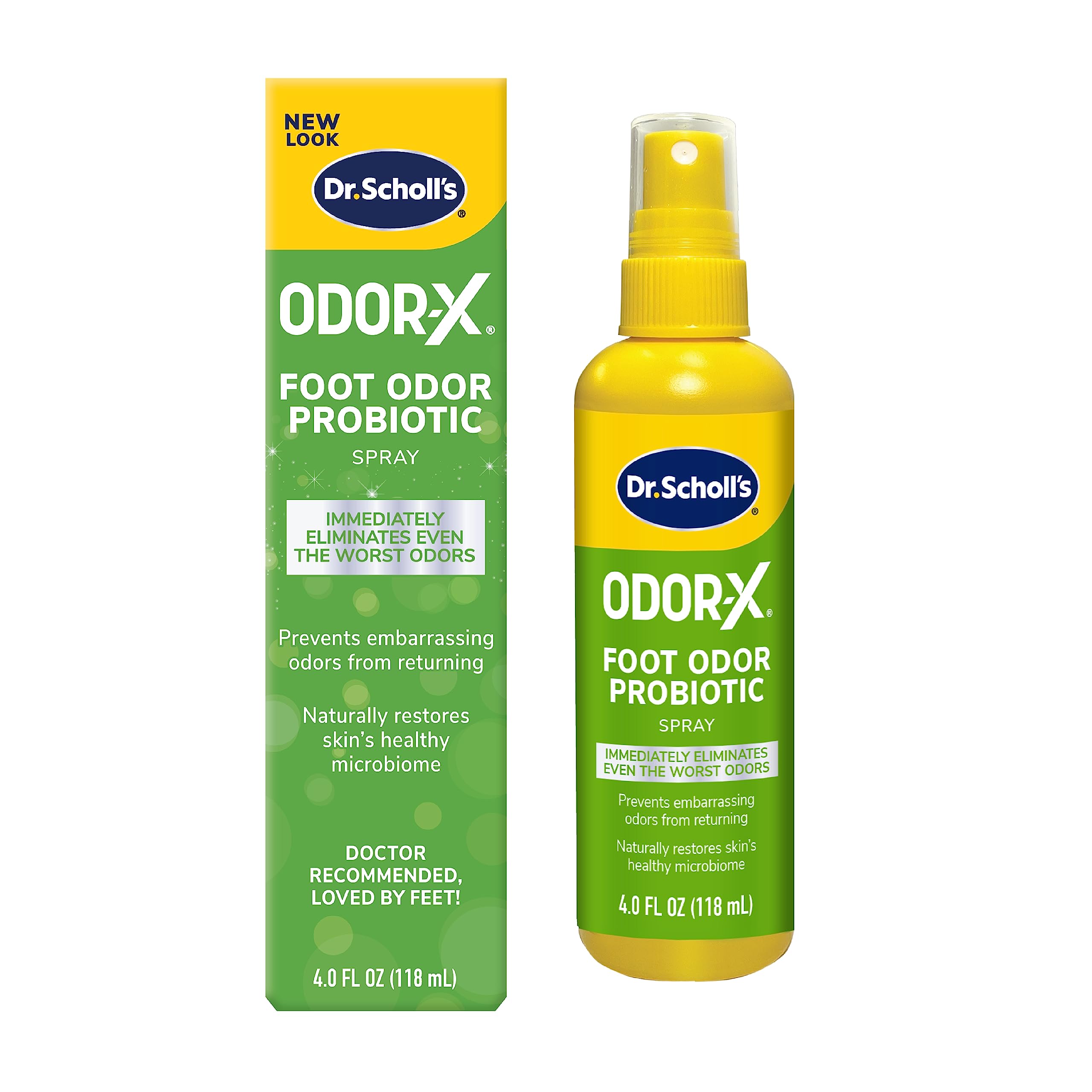 Dr. Scholl's Spray 4oz 8ml instantly eliminates and prevents odors from returning to the shoe deodorant