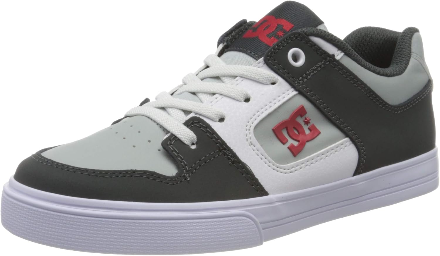 【DC Shoes】 DC Shoes图片 DC Shoes价格 DC Shoes 男童纯色弹性运动鞋 Grey Grey Red 1.5 ...