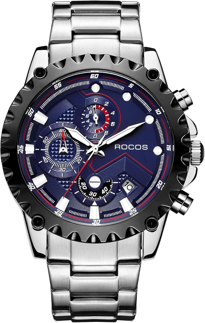 男式手表 计时表盘 防水日期模拟石英商务腕表 夜光男士 r00911