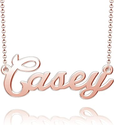 candycharms 纯银吊坠定制盘子个性化名字项链送给女士情侣的礼物