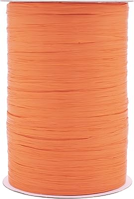 哑光酒椰纤维丝带 100 码牛皮纸包装和装饰(橙色)