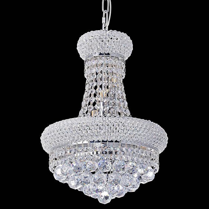 beirio 8 盏灯镀铬经典帝国风格小型迷你 k9 水晶吊灯天花板灯适用于