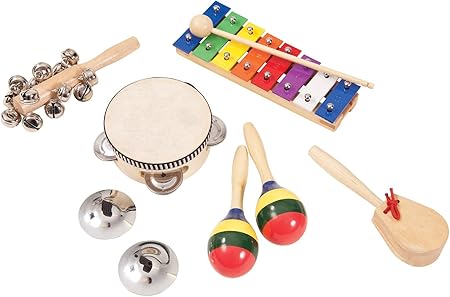 Performance Percussion 音乐盒包括铃鼓 马拉卡斯和摇铃 亚马逊中国 乐器