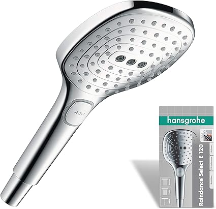 Hansgrohe 汉斯格雅飞雨select E 1 手持花洒 雨淋式体验 3种喷淋模式 镀铬 亚马逊中国 家居装修