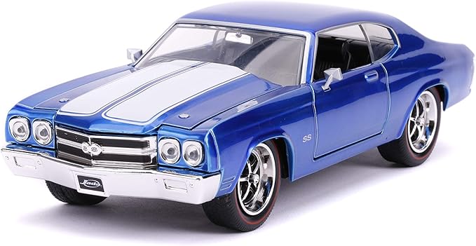 jada toys big time muscle 1970 雪佛兰 chevelle ss 蓝色 1:24 压铸
