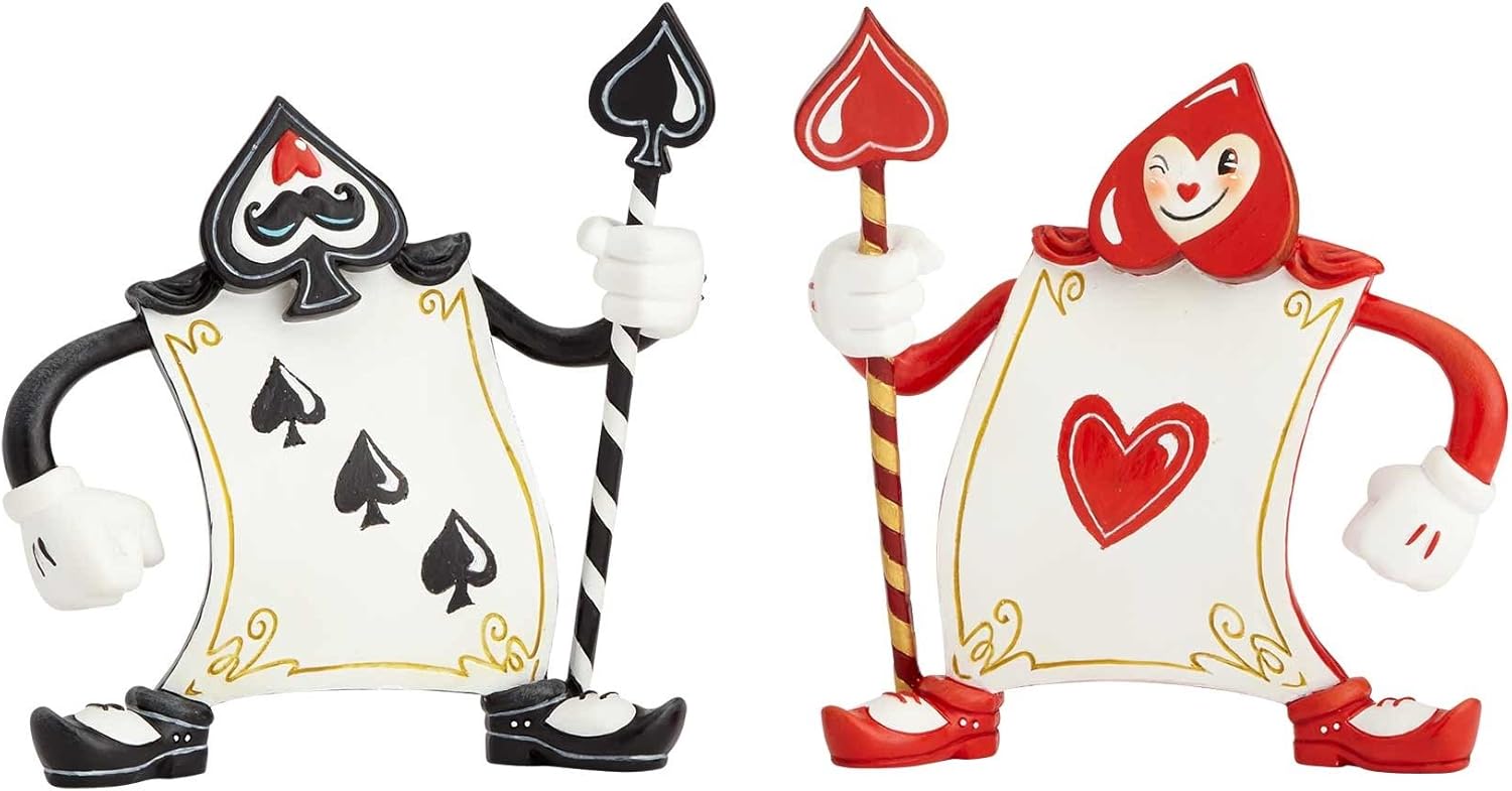 enesco mindy 爱丽丝小姐的世界仙境爱丽丝之心和黑桃 3 小雕像,5.